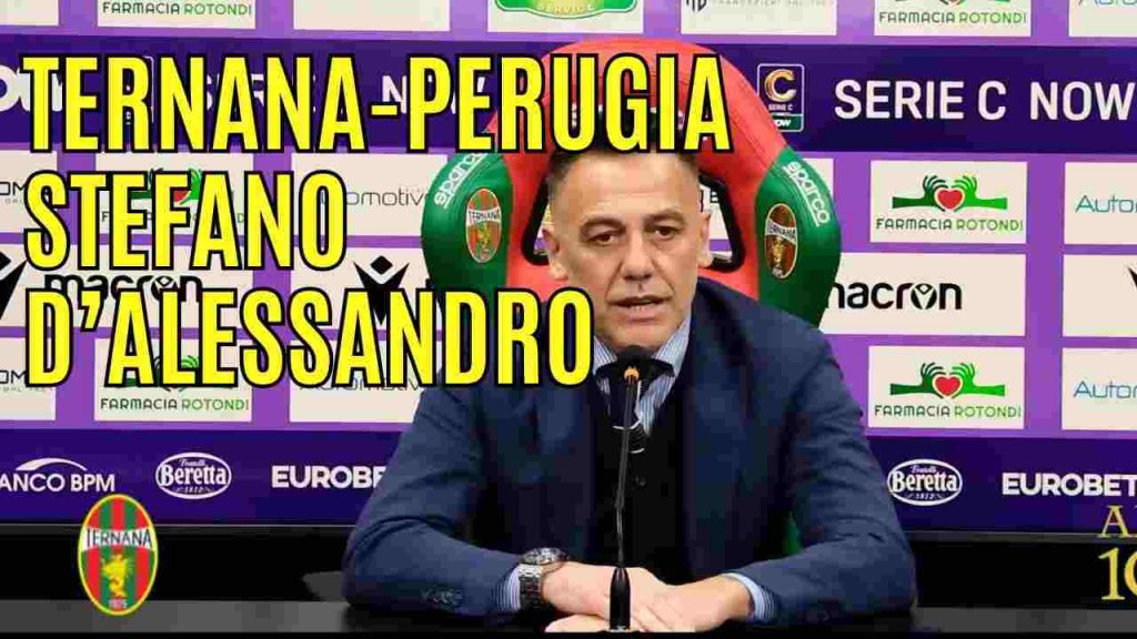 Ternana-Perugia, guarda la conferenza stampa di D’Alessandro