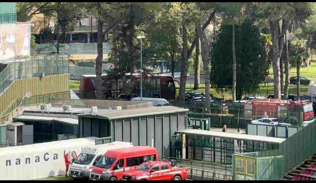 Ternana-Perugia, l’arrivo del pullman dei biancorossi allo stadio